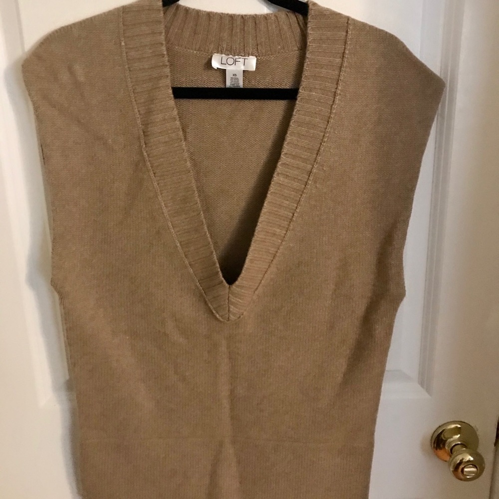 Like NEW Loft Oversized Long Sweater Vest- XS